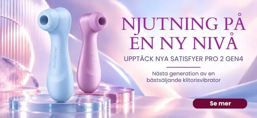 Blå och lila Satisfyer Pro 2 Gen4 klitorisstimulatorer, nästa generation av en bästsäljande klitorisvibrator | Lovesexshop.se sex shop