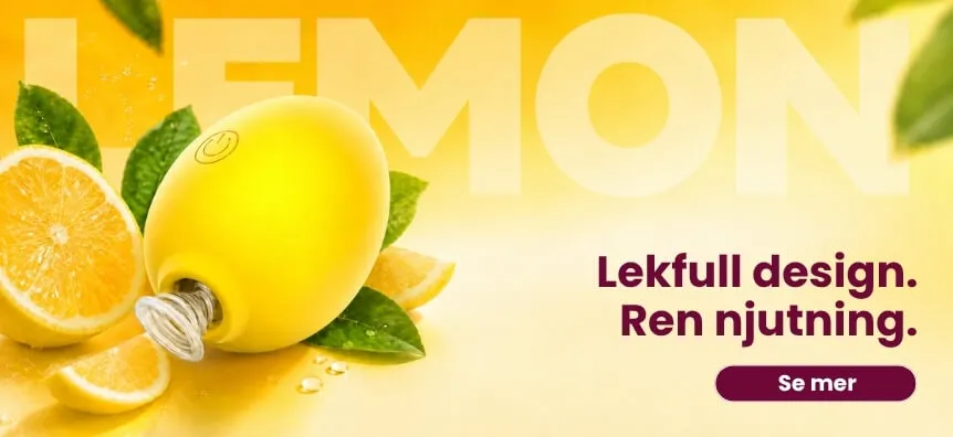 Citronformad klitorisvibrator med lekfull citrusdesign | Lovesexshop.se sex shop