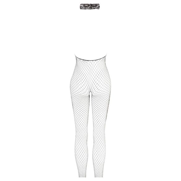 NO:XQSE - Halterneck catsuit - nätstoff - svart