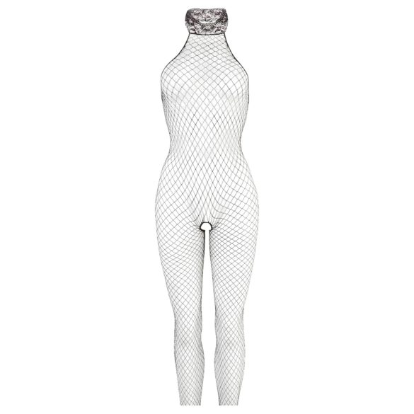 NO:XQSE - Halterneck catsuit - nätstoff - svart