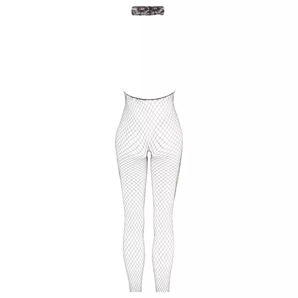 NO:XQSE - Halterneck catsuit - nätstoff - svart - M/L