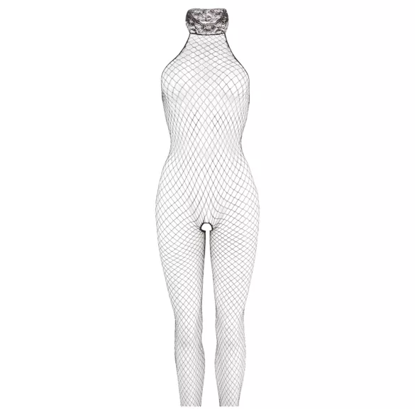 NO:XQSE - Halterneck catsuit - nätstoff - svart - M/L