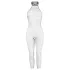 NO:XQSE - Halterneck catsuit - nätstoff - svart - M/L