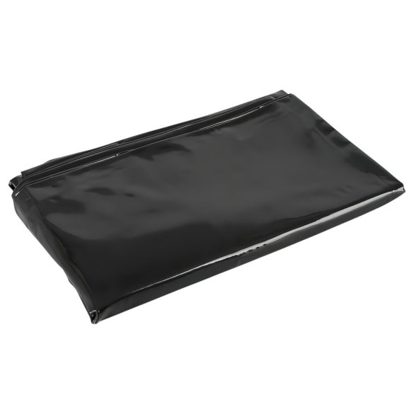 Svart vinyl sexlakan (135x200 cm)
