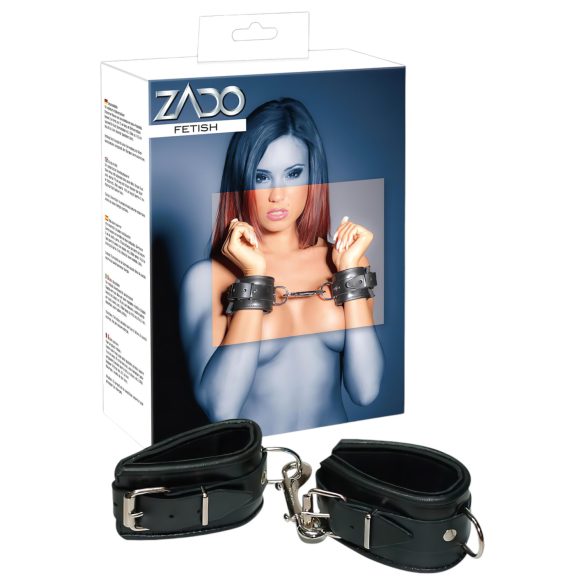 ZADO - svarta läderhandledsmanschetter