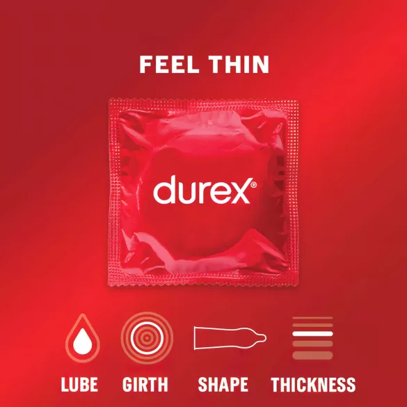 Durex - Kondom - Tunn för naturlig känsla - 3 st