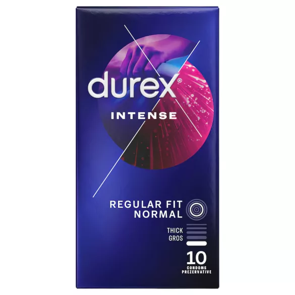 Durex Intense - kondomer - räfflad och nopprad - 10 st