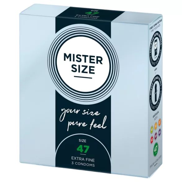 Mister Size - tunn kondom - 47mm - 3 st