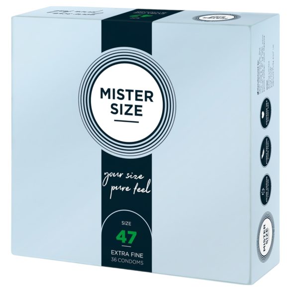 Mister Size - Tunt kondom - 47mm - 36 st
