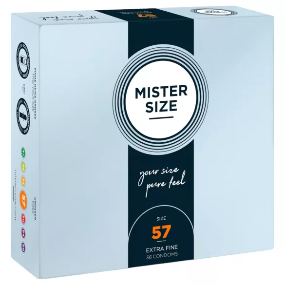 Mister Size - tunt kondom - 57mm - 36 st