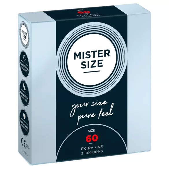 Mister Size - tunn kondom - 60 mm - 3 st