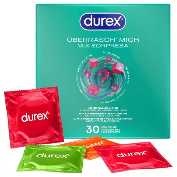 Durex Surprise Me - kondomförpackning - blandade sorter - 30 st