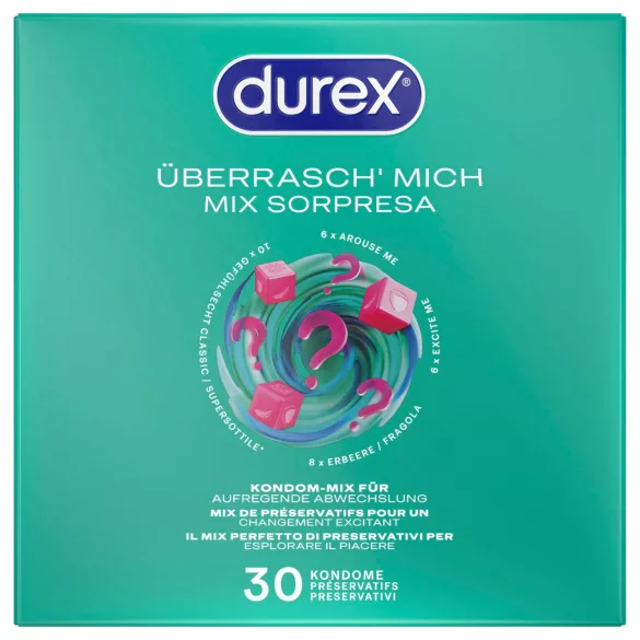 Durex Surprise Me - kondomförpackning - blandade sorter - 30 st