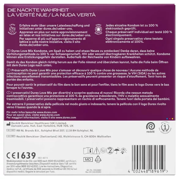 Durex Love Mix - kondompaket - 40 st