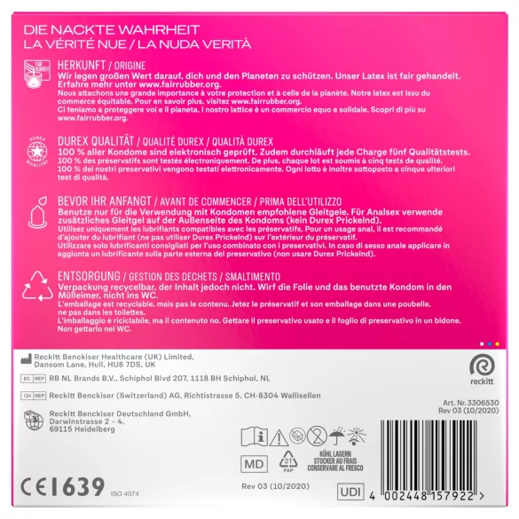 Durex - Pleasure Me kondom (40 st)