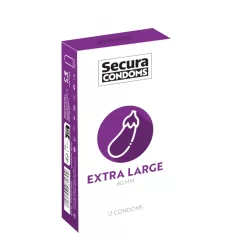 Secura Aubergine - extra stora kondomer - 60 mm (12 st)