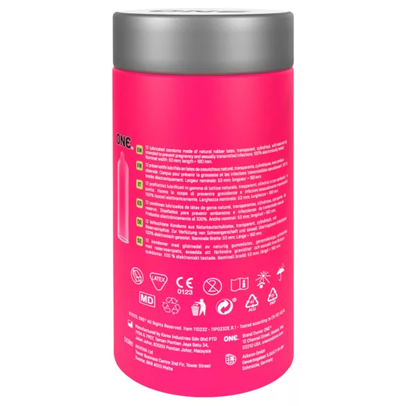 ONE - smaksatt kondom - mixade smaker - 12 stycken