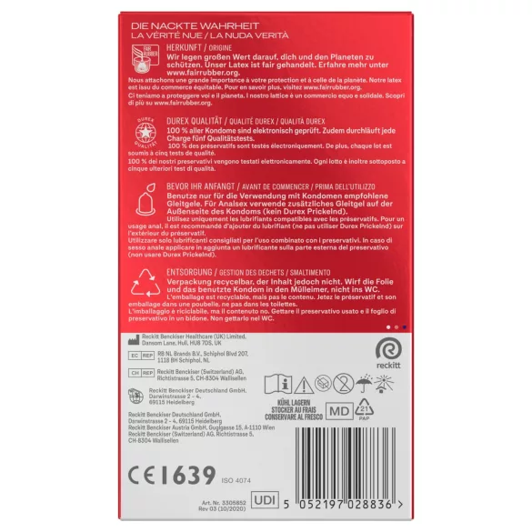 Durex - extra glidmedelsbehandlade kondomer (10 st)