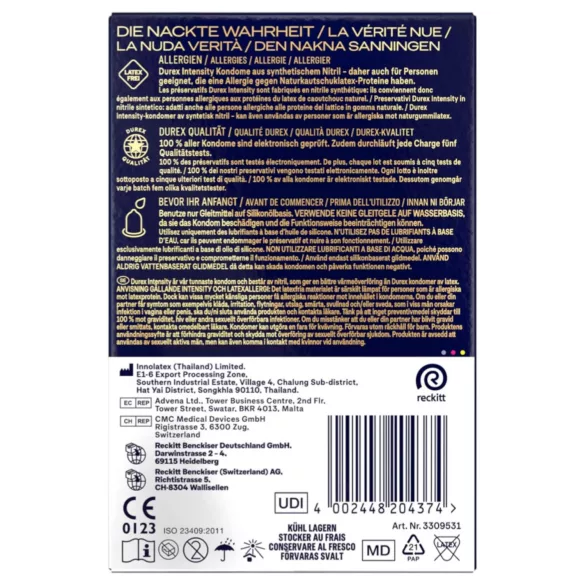 Durex Intensity - tunn latexfri kondom - 20 st