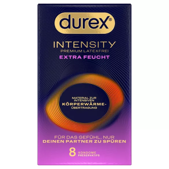 Durex Intensity - extra glidmedelsbehandlat latexfritt kondom (8 st)
