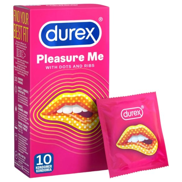 Durex Pleasure Me - ribbad och prickig kondom (10 st)