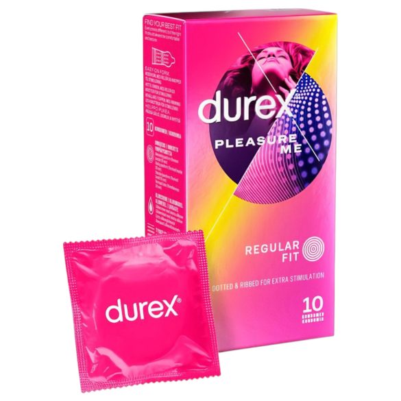 Durex Pleasure Me - ribbad och prickad kondom (10 st)