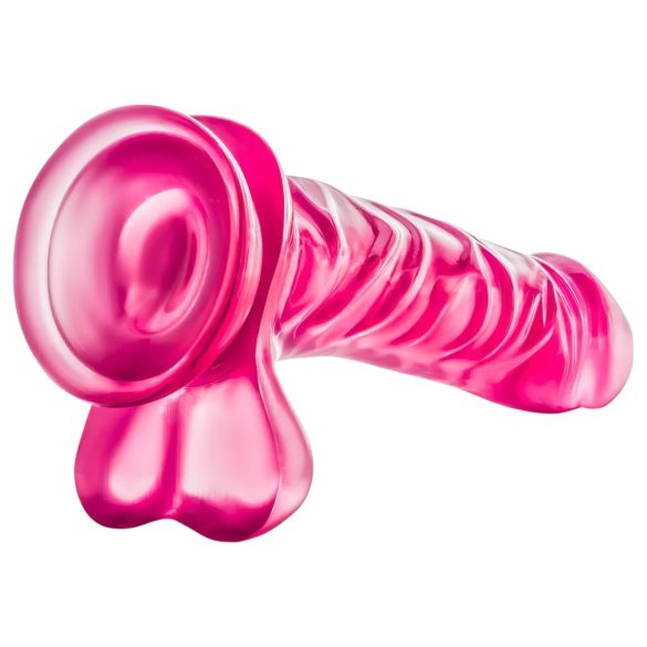 B Yours Basic 8 - dildo med pung - 23 cm - rosa