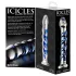 Icicles No. 5 - glasdildo spiral - transparent blå