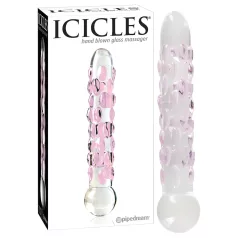 Icicles No. 7 - glasdildo med pärlor