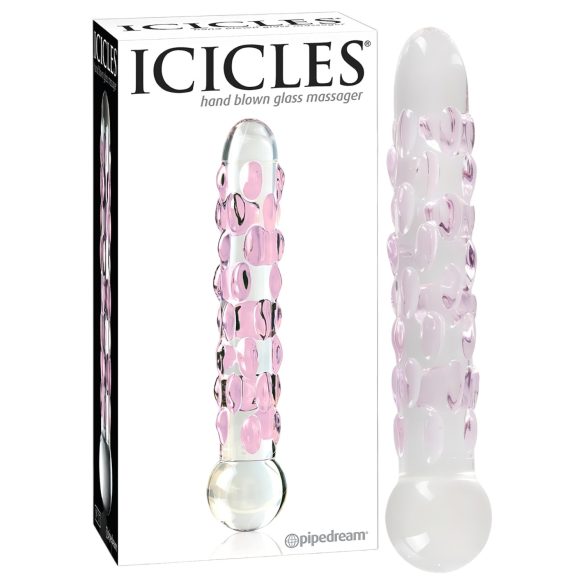 Icicles No. 7 - pärlbestrött glasdildo