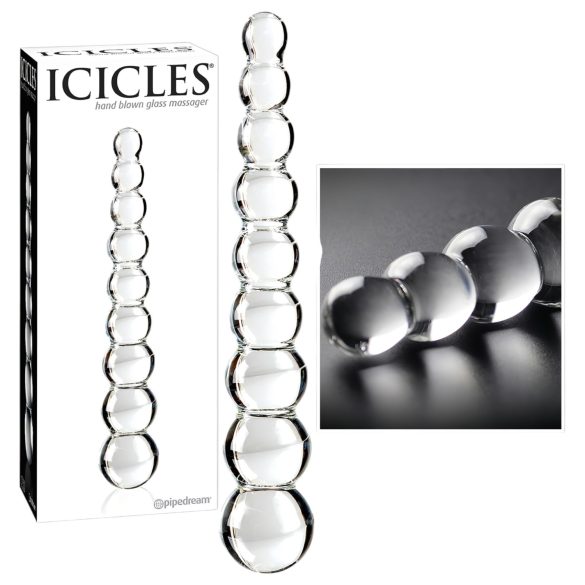 Icicles Nr. 2 - Kulformad Glasdildo (Transparent)