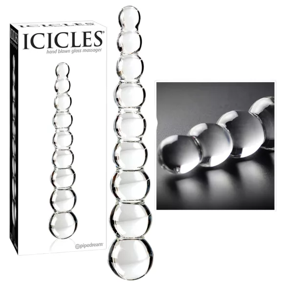 Icicles No. 2 - glaskulformad dildo - transparent