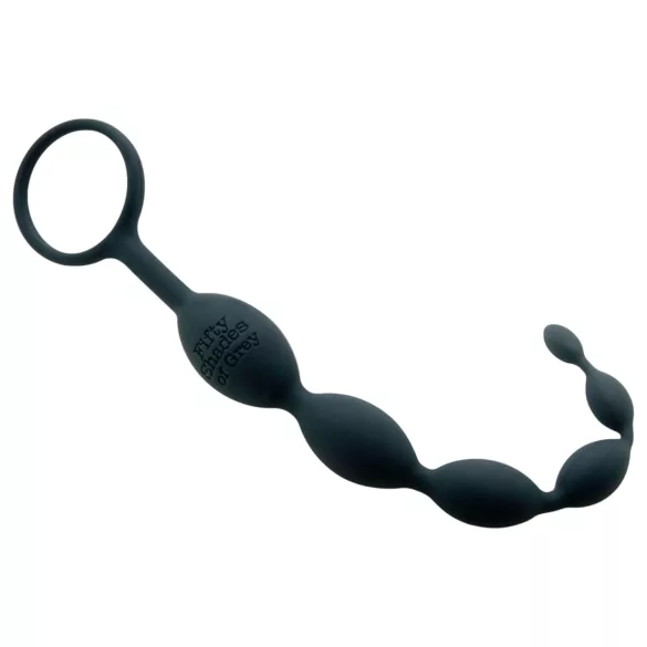 Fifty Shades of Grey - analdildo med pärlor - grå