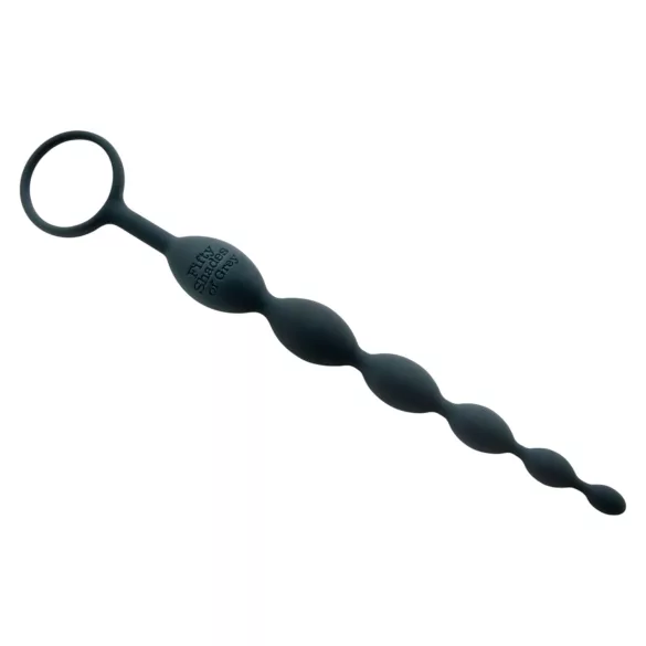 Fifty Shades of Grey - analdildo med pärlor - grå