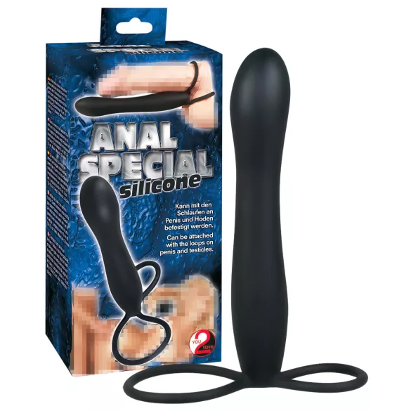 You2Toys - Anal dildo med penisring - svart