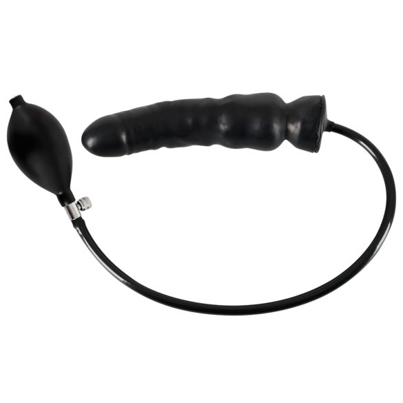 LATEX - uppblåsbar dildo (svart)