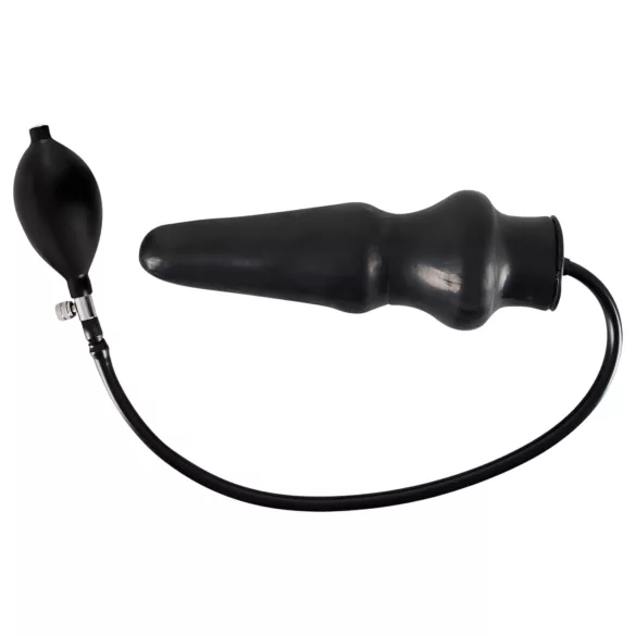 Latex uppblåsbar stor analplugg (svart)