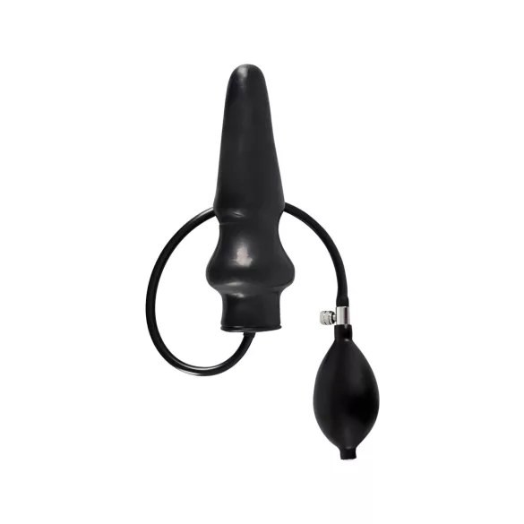 Latex uppblåsbar stor analplugg (svart)