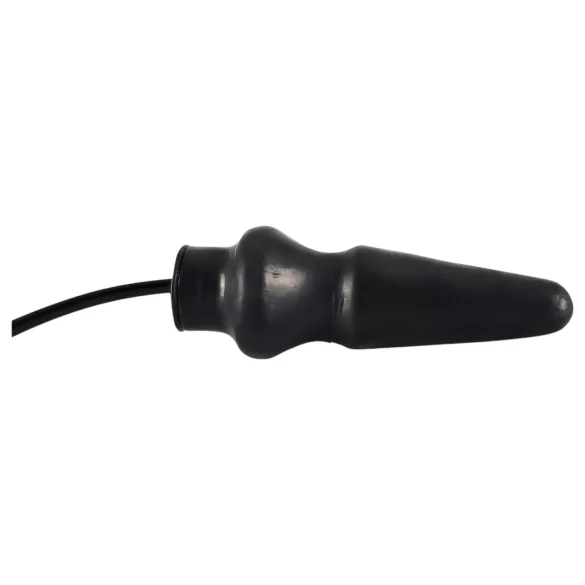 Latex uppblåsbar stor analplugg (svart)