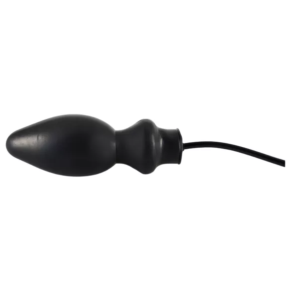 Latex uppblåsbar stor analplugg (svart)