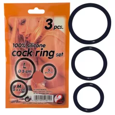 You2Toys - Penisring set silikon - svart