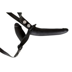 You2Toys - Påsättbar, Silikon Dildo-Duo (Svart)