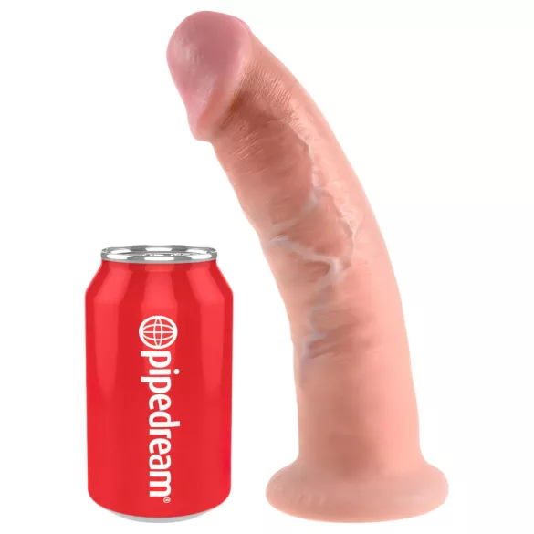 King Cock - realistisk dildo med sugpropp - 23 cm - natur