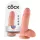 King Cock - dildo med pung - 18 cm - beige