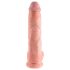 King Cock 10" realistisk dildo med testiklar (25 cm) - naturfärg
