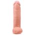 King Cock 30 cm Dildo med pung - Naturfärg