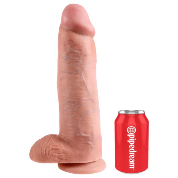 King Cock - dildo med pung - 30 cm - hudfärgad