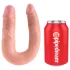King Cock - dubbel dildo - medium - naturfärg