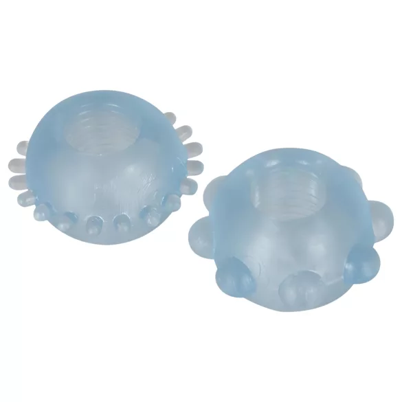 You2Toys - penisring set - genomskinlig blå