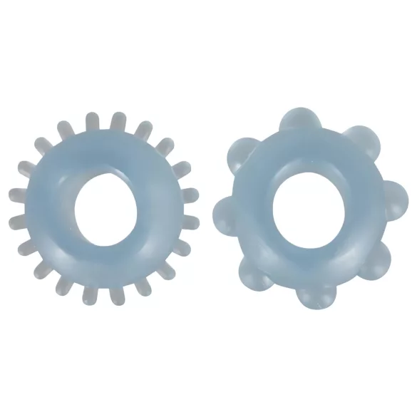 You2Toys - penisring set - genomskinlig blå